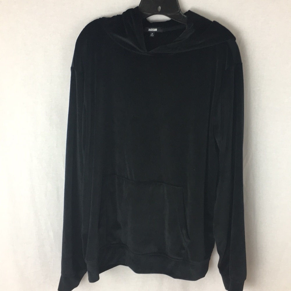 Black velvet hoodie Men’s Size medium